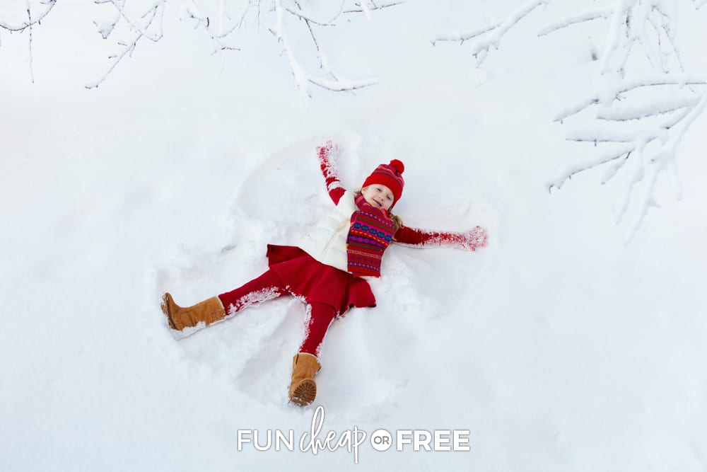 Girl Making Snow Angel