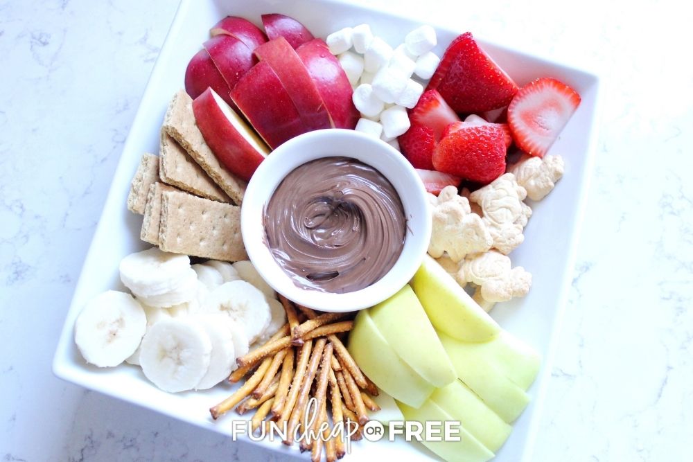 after school snack nutella platter